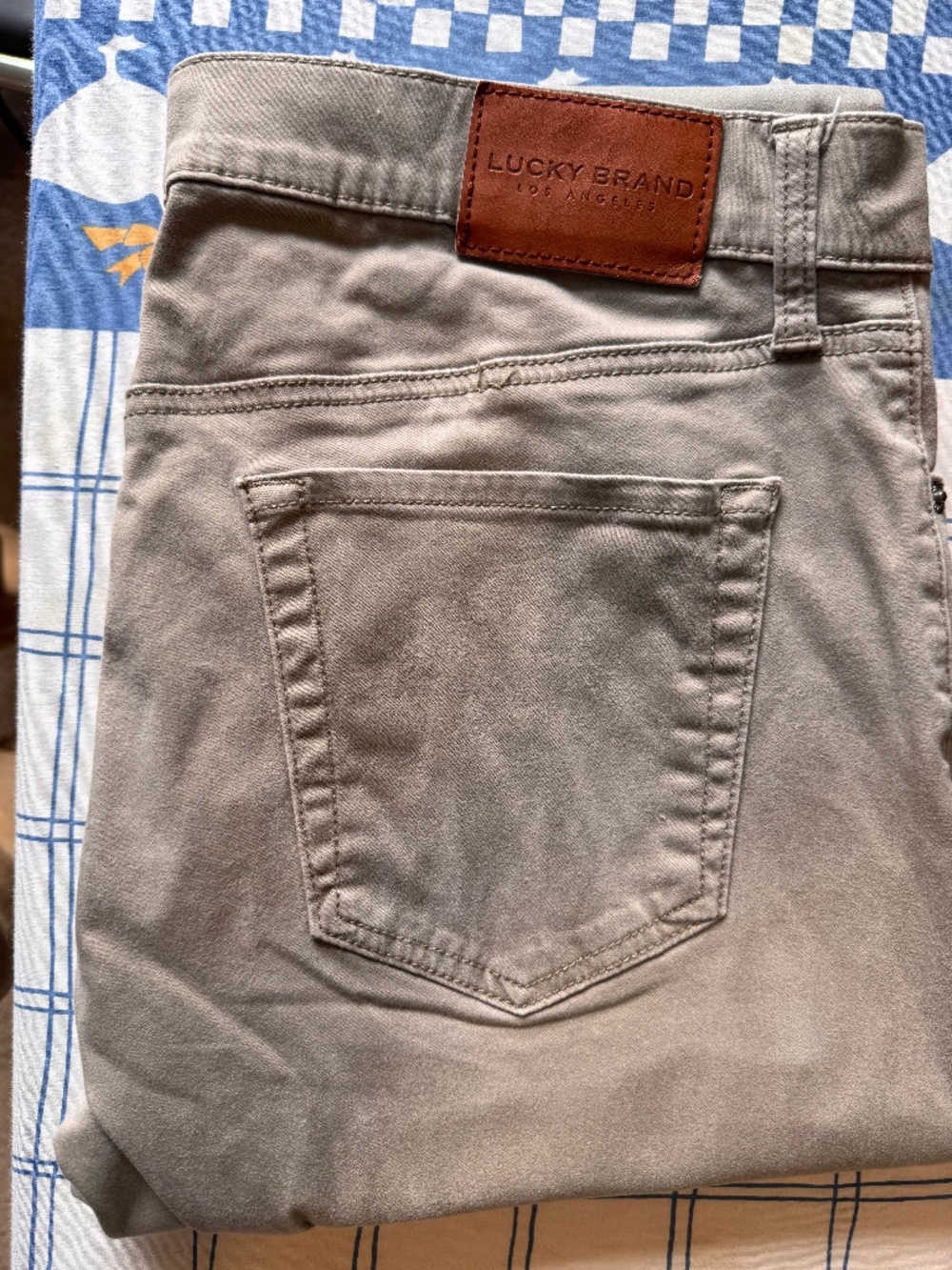 Lucky Brand 121 Slim Straight Men’s Pants Khaki 33x32